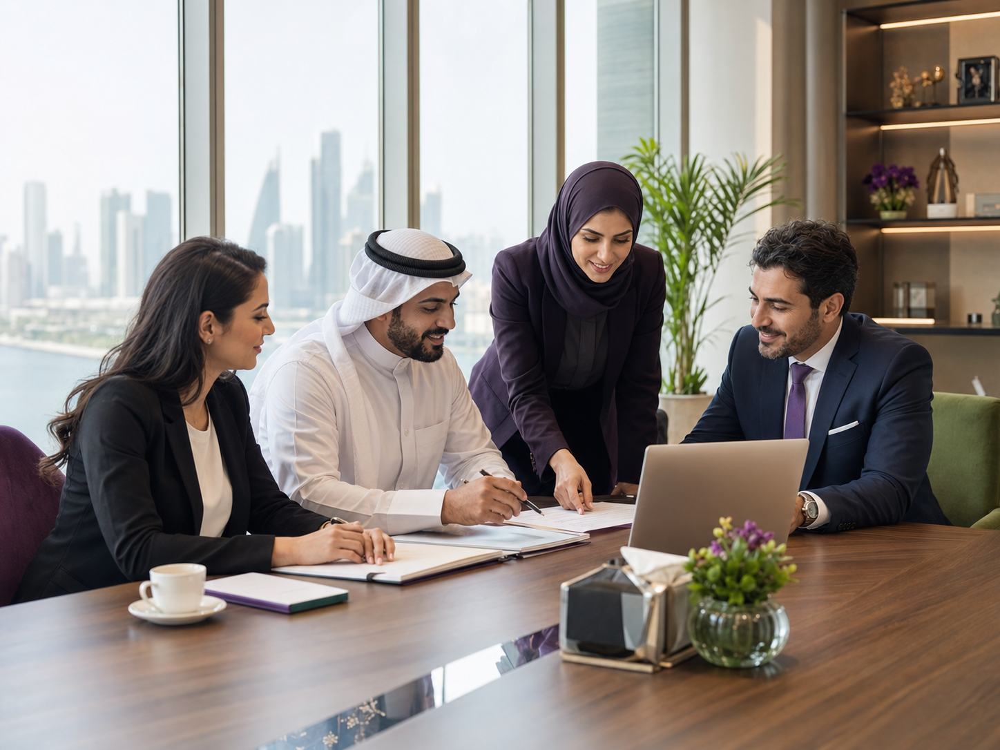 Business consultants supporting a new company in Bahrain
